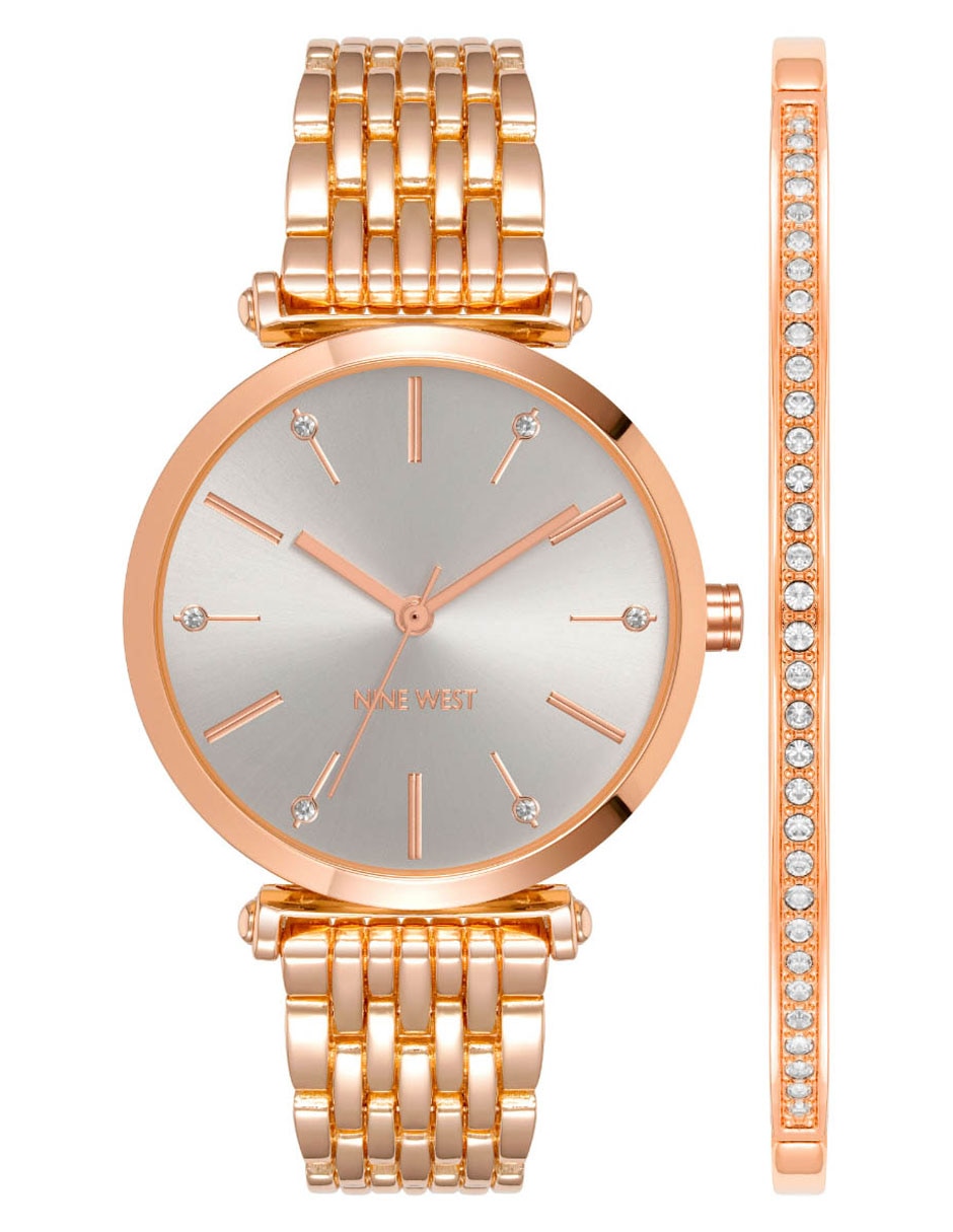 Reloj nine west online rose gold